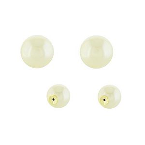 Par De Tarraxa Pérola  Dourado