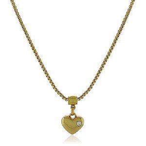 Colar Elos Coração Dourado