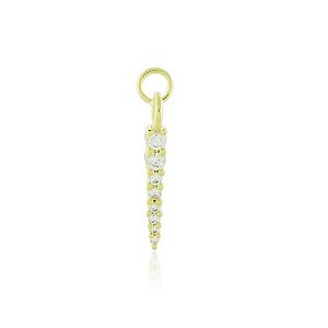 Charm Faixa Zirconia Dourado