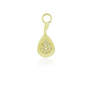 Charm Gota Cravejada Dourado