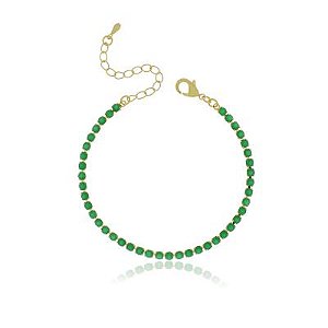 Pulseira Rita Esmeralda Dourado