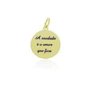 Pingente Saudade Dourado