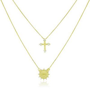 Escapulário Espírito Santo Dourado