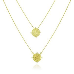 Escapulário São Bento Dourado