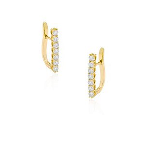 Brinco Argola Faixa Dourado