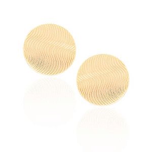 Brinco Circulo Textura Dourado