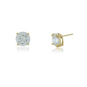 Brinco Paula 10MM Cristal Dourado