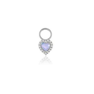 Charm Coração Aquamarine Rbranco