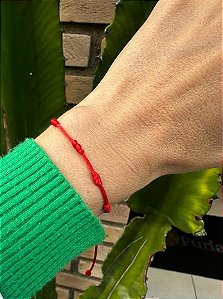 Pulseira 7 Nós Fininha Vermelho