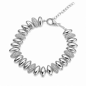 Pulseira 3 Lisos 1 Cravejado Rbranco