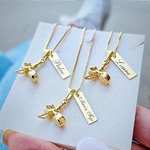 Colar Nome Fada Do Dente Dourado