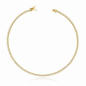 Riviera Priscila 40cm Dourada Cristal