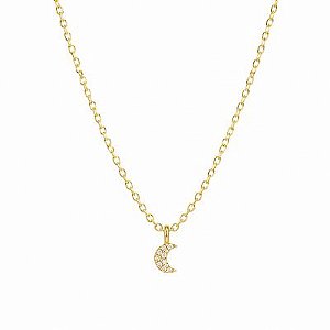 Colar Infantil Mini Lua Dourado
