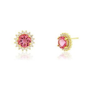 Brinco Kate Pink G Dourado