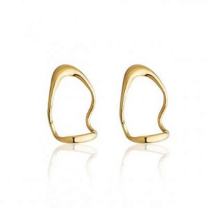 Brinco Organico Encaixe Dourado
