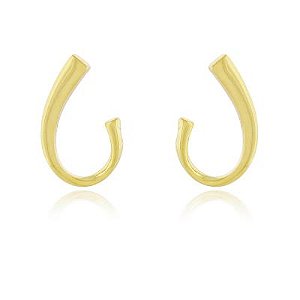 Brinco U Invertido Dourado