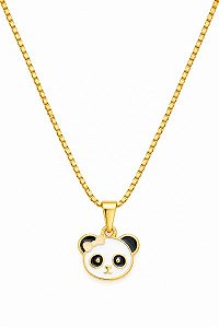 Colar Infantil Panda Dourado