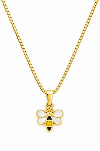 Colar Infantil Abelha Dourado