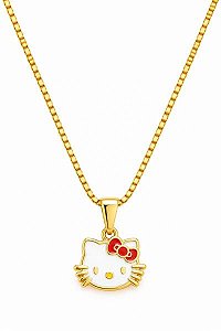 Colar Infantil Hello Kitty Dourado