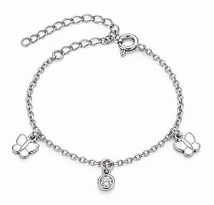 Pulseira Infantil Borboleta Luz Rbranco