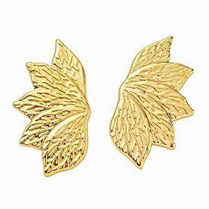Brinco Folha Dourado