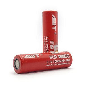 Bateria 18650 Flat Top - 3000mAh 40A High Drain - AWT
