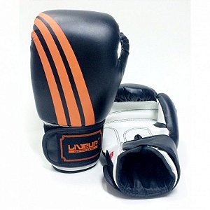 Par de Luva para Boxe 14 Oz Preta com Laranja