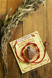 Pulseira 7 Nós com Jaspe Vermelha