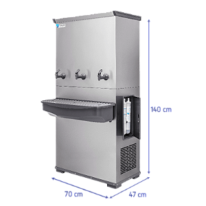 BEBEDOURO INDUSTRIAL 100L INOX RESIST COM 2 VALVULAS JATO PRESSAO (1NATURAL) 127V  - CANOVAS