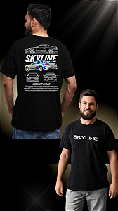 Camiseta Gearhead Preta Skyline 100% Algodão