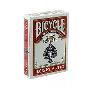 Baralho Bicycle Prestige Texas Hold Plástico Vermelho ou Azul