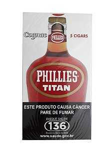 Charuto Phillies Titan Conhaque cx c/5