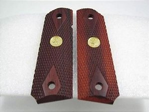 Cabo Talas Colt 1911 Std. (N) Tailandesa Madeira de Lei com Logo Dourado