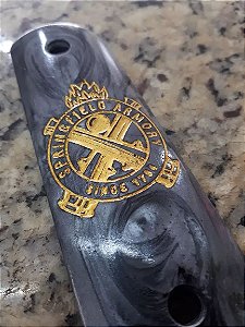 Cabo Talas Colt 1911 Std. (T) Springfield Grafite Metálico com Ouro
