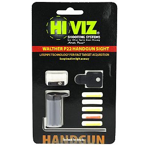 Massa de Mira HIVIZ de Fibra 3 cores para Walther P22