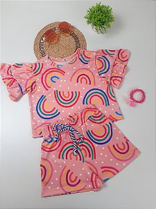 Conjunto arco íris salmão - Júlia