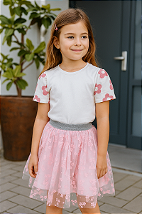 Conjunto blusa e saia tule - Jordana