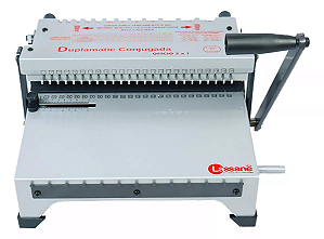 Encadernadora de Wire-o Conjugada Manual passo 2x1 15 Folhas - Furo Quadrado