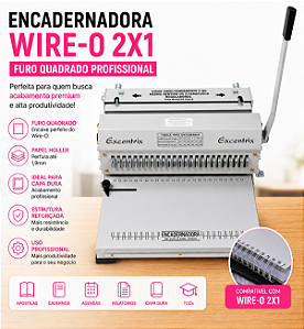 Encadernadora Perfuradora 2x1 Para Wire-o Excentrix
