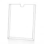 Display ou Porta Folha de Parede Vertical em PETG A4 (30x21cm)