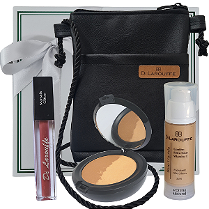 Kit MAKE - Batom Marsala, Base e Duo Compacto