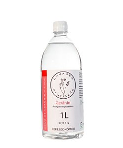 Água floral de Geranio (Hidrolato) - Refil Econômico 1 Litro