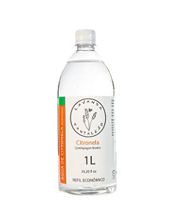 Água floral de citronela (hidrolato)- Refil Econômico 1L