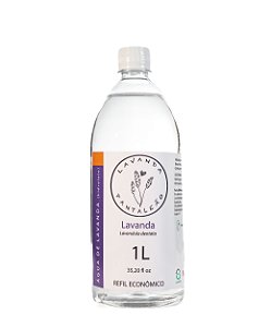 Água floral de Lavanda (Hidrolato)- Refil Econômico 1 Litro