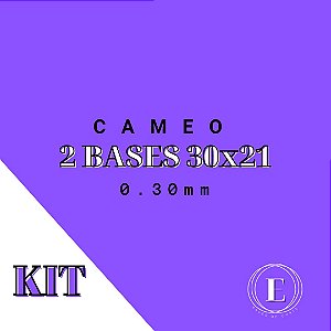 KIT CAMEO - 2 30x21 (0.30mm com cola) TRANSPARENTE