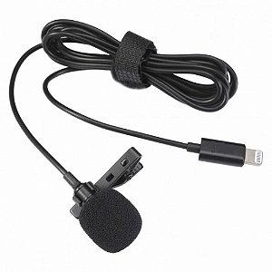Microfone Portátil para Celular Lapela, Conexão Lightning - MD9