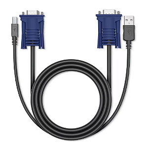 Cabo Kvm Usb Vga 1.5 Metro Para Chaveador Kvm Comtac 9377 Cor Preto