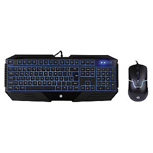 Kit Teclado e Mouse Usb Gaming Memb Gk1100 Pto Hp