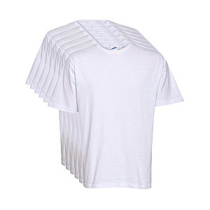 Kit Camisetas Brancas Candidato de Concurso Militar - 6 unidades