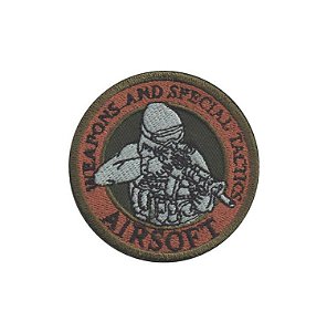 Patch Bordado Termocolante Airsoft Weapons and Special Tactics